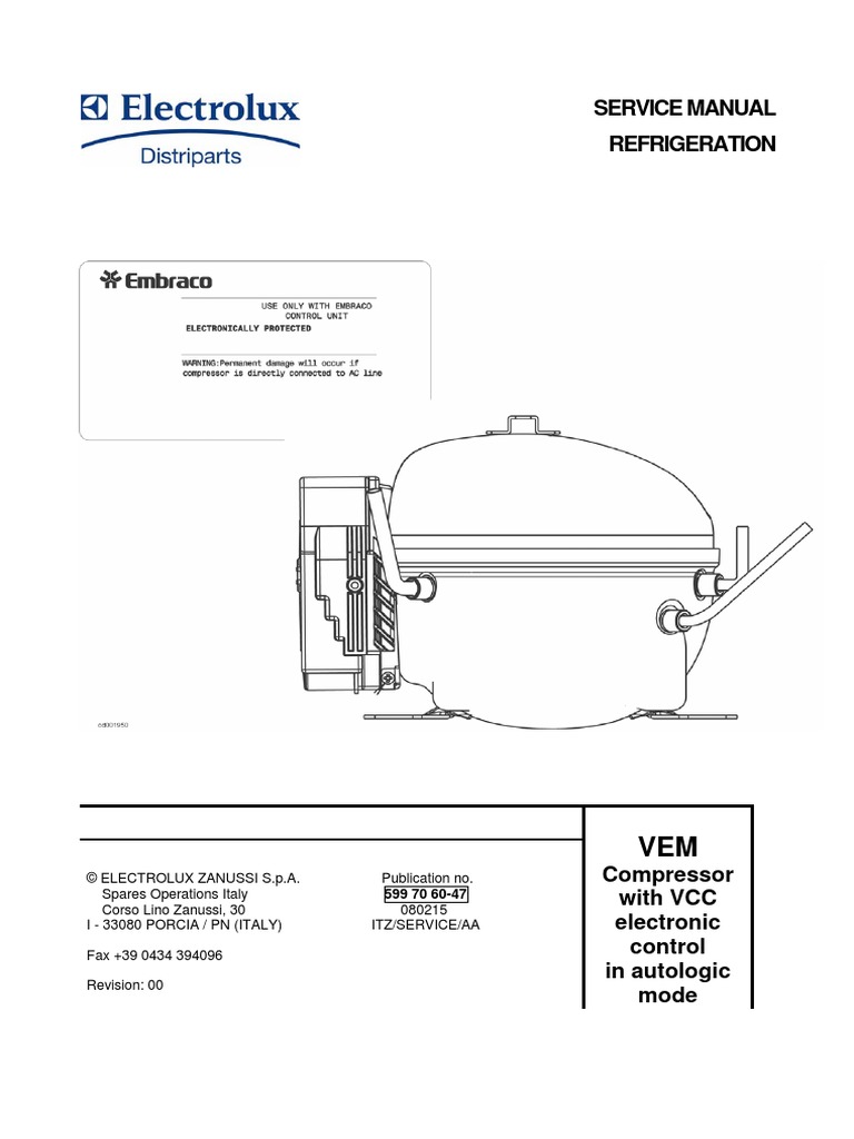 VEM Compressor With VCC | PDF | Thermostat | Electrical Connector