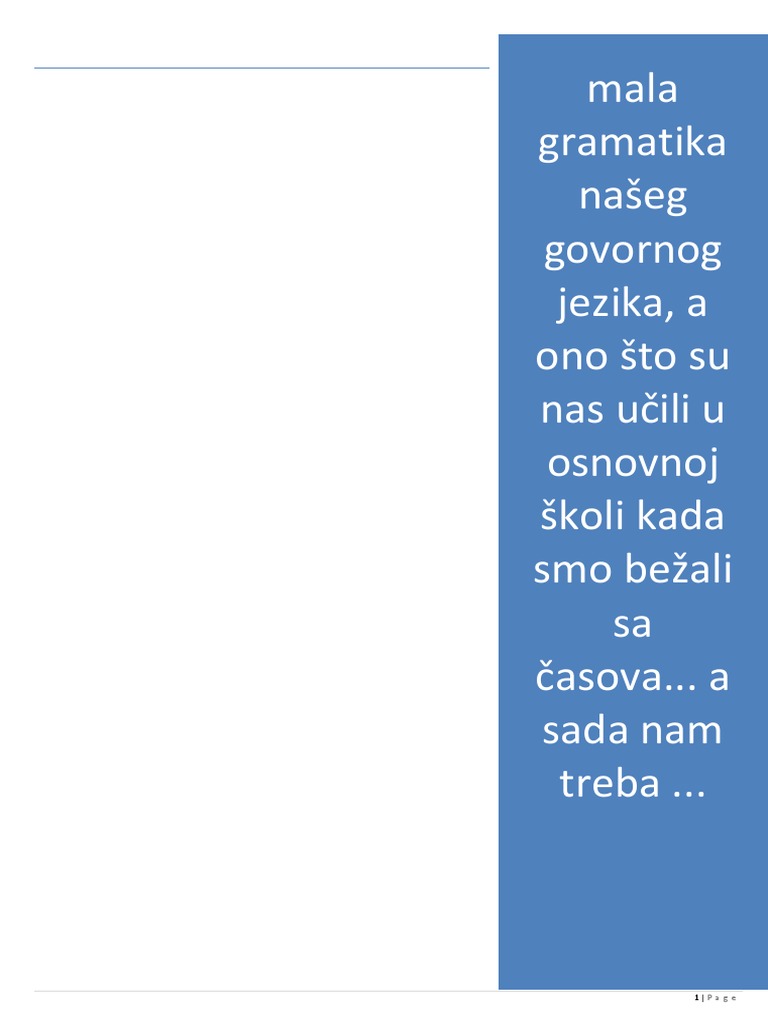 PADEZI U Srpskom Jeziku PDF | PDF