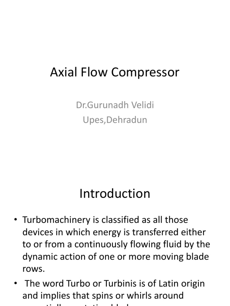 Axial Flow Compressor Overview | PDF | Turbine | Turbomachinery