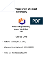 General Procedure in Chemical Laboratory