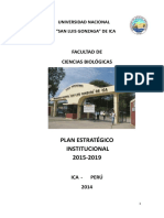 Plan estratégico 2015-2019 de la Facultad de Ciencias Biológicas de la UNICA