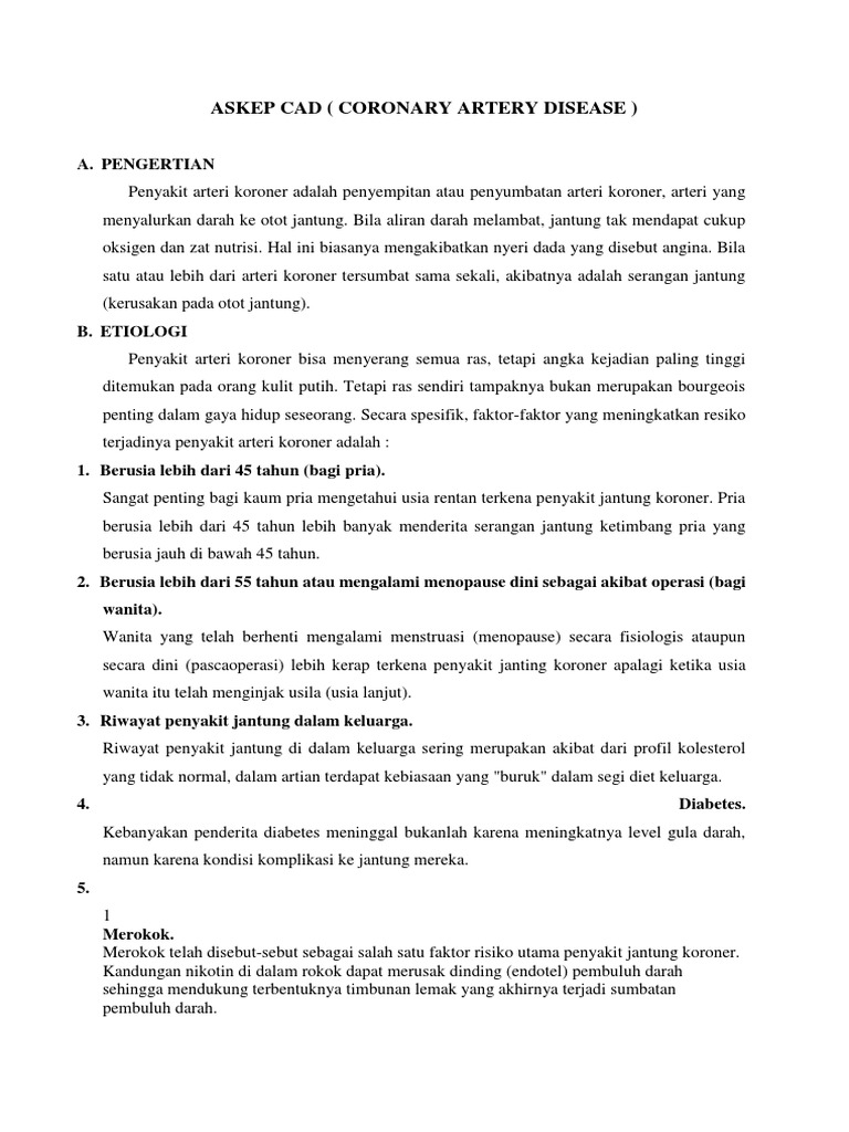 Makalah Cad Coronary Artery Disease
