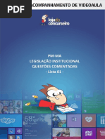 LEGISLAÇÃO PM-MA - Lista de Exercícios 01