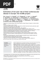 Evaluarea SCORE Risc Cardiovascular