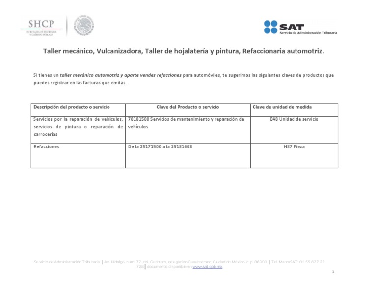 Catalogo SAT Taller Mecanico PDF