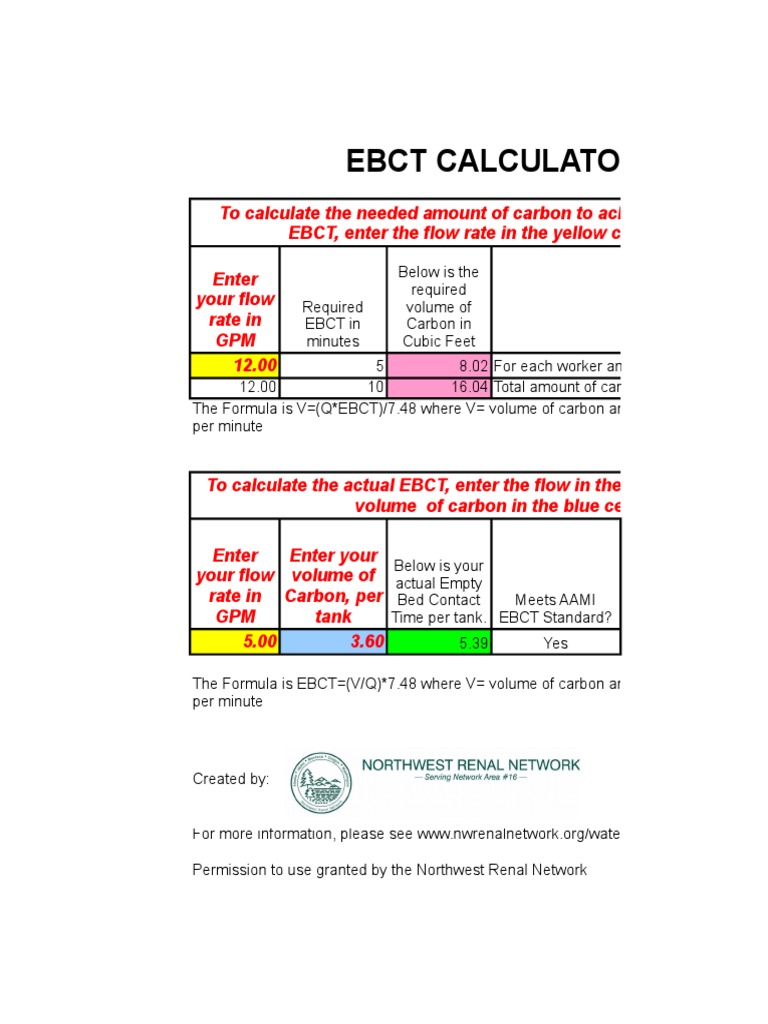Water Treatment Calculator Download Free PDF Flow Measurement Gallon