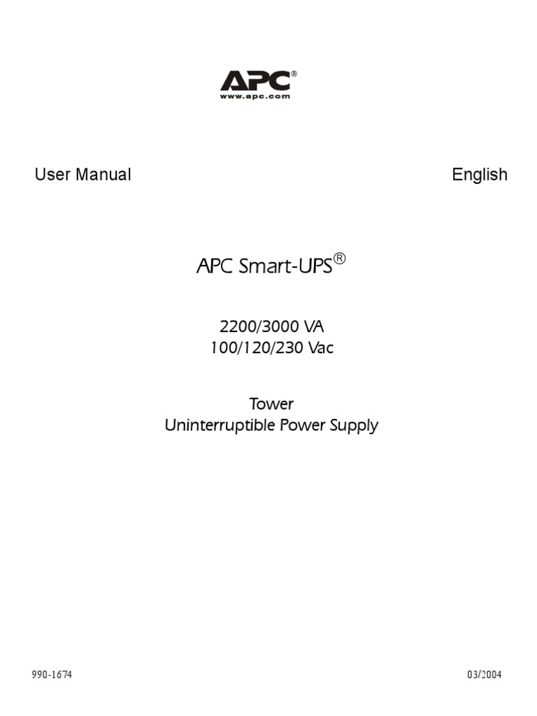 User Manual APC 2200 3000 English REV01 | PDF | Science & Mathematics ...