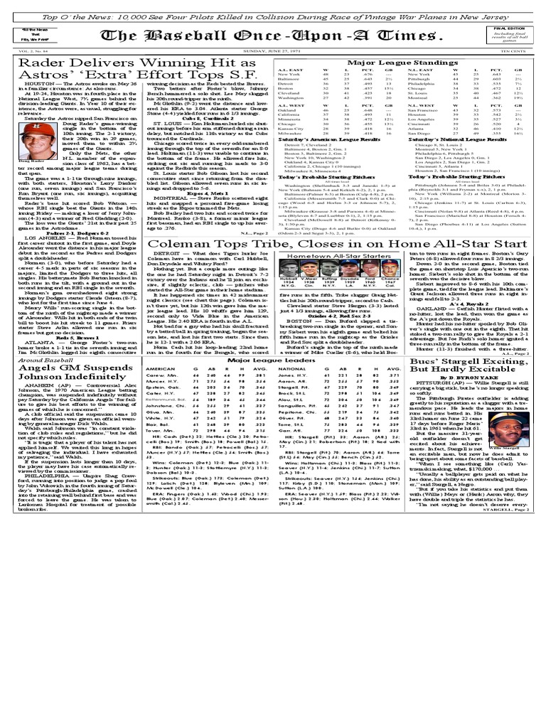 The Baseball Once-Upon-A Times.: Rader Delivers Winning Hit As Astros ...