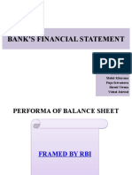 BANK’S FINANCIAL STATEMENT