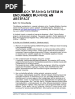TMEGC Verkhoshansky Block System Training in Endurance Running