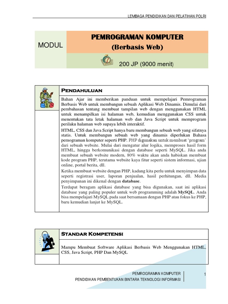 MODUL 1 - Format HTML Dasar Dan Format Teks | PDF