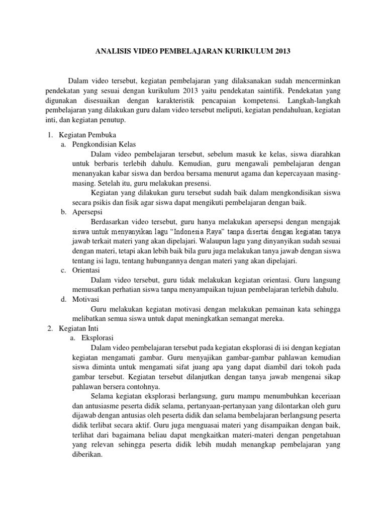 Contoh Laporan Video Audit Kinerja