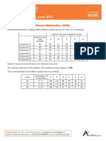 Grade Thresholds - June 2017: Cambridge IGCSE Additional Mathematics (0606)