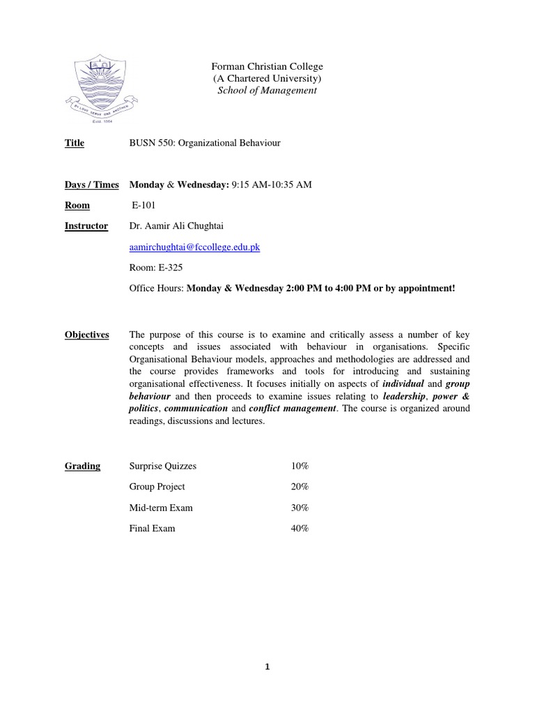 Organizational behavior study material picture