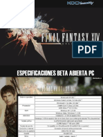 Especificaciones Beta Abierta Final Fantasy XIV Para PC