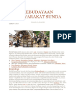 Kebudayaan Masyarakat Sunda