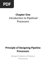 Chapter One: Introduction To Pipelined Processors