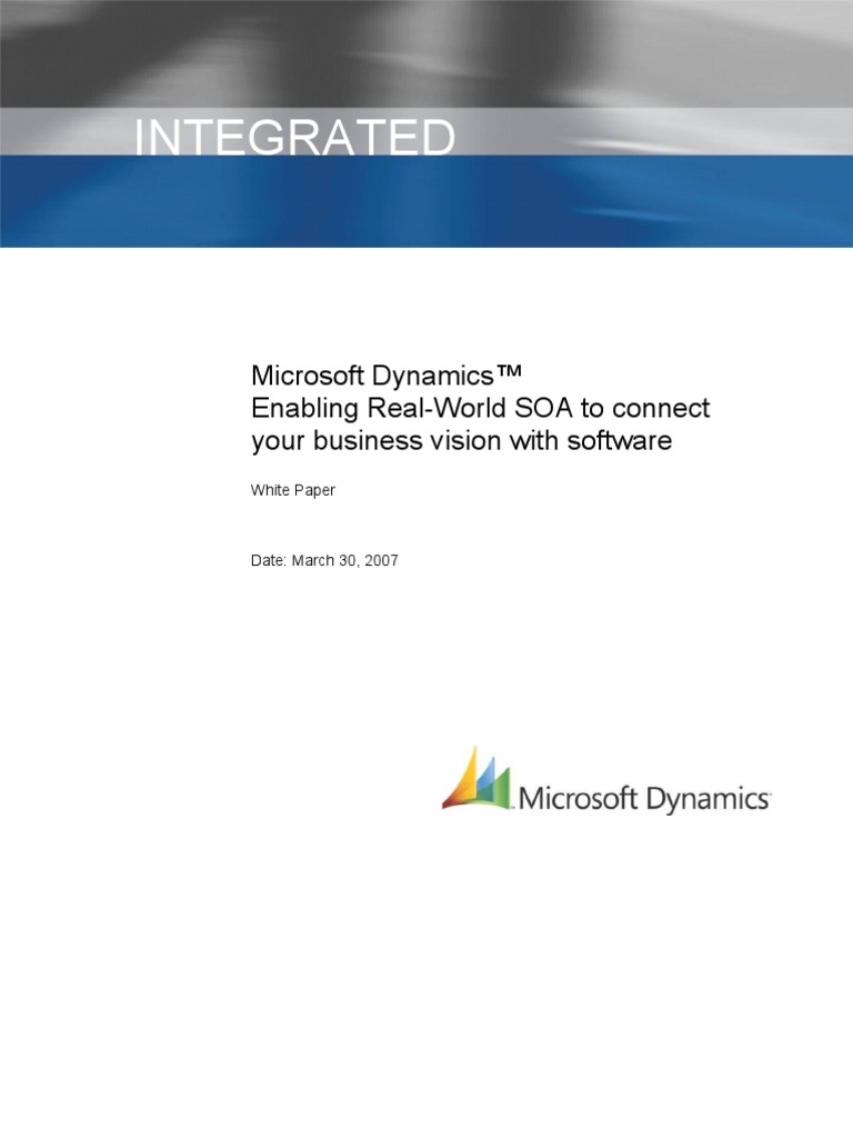 Microsoft Dynamics SOA Whitepaper | PDF | Service Oriented Architecture ...