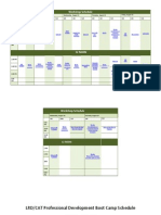 UDC Technology Bootcamp Workshop Schedule