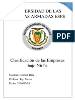 Clasificacion de Las Empresas Bajo Niif 