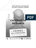 IX Seminário Nacional de Pesquisa em Literatura e Criação Literária