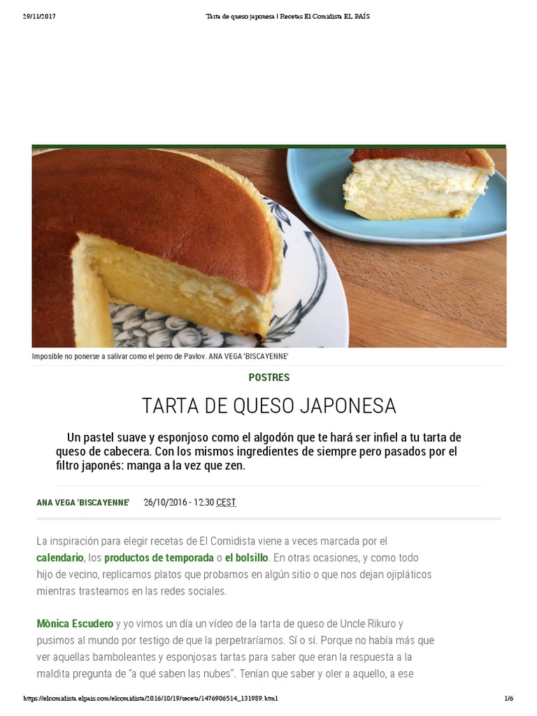 Tarta de Queso La Viña: Receta Clásica - Paulina Cocina