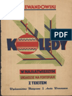 Lewandowski - Kolędy W Najłatwiejszym Ukł Na Fortepian, 1947r PDF