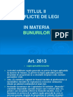 PP. Conflicte de Legi - Bunurile, Mostenirea Actul Juridic