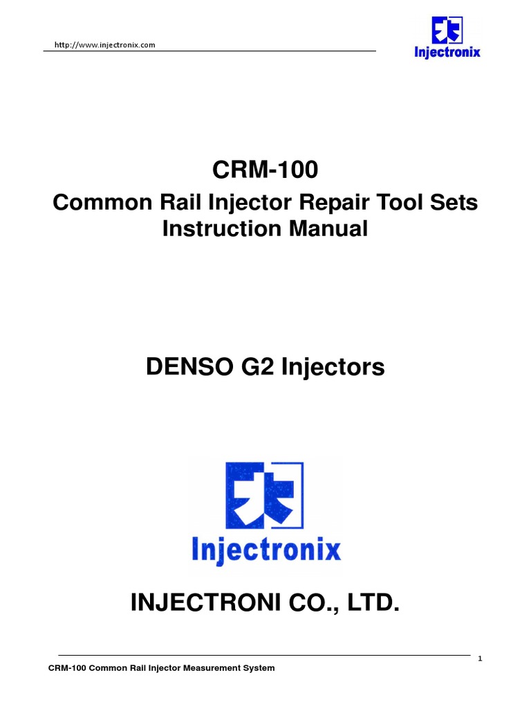 Denso G2 Injector Repair Manual | PDF | Calibration | Manufactured Goods