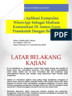 Kesan Aplikasi Kumpulan Whatsapp Sebagai Medium Komunikasi Di Antara Guru Prasekolah Dengan Ibu Bapa