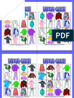 Clothes and Accessories Esl Bingo Game For Kids PDF