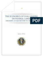 The Economics of Coal Leasing On Federal Lands:: Ensuring A Fair Return To Taxpayers