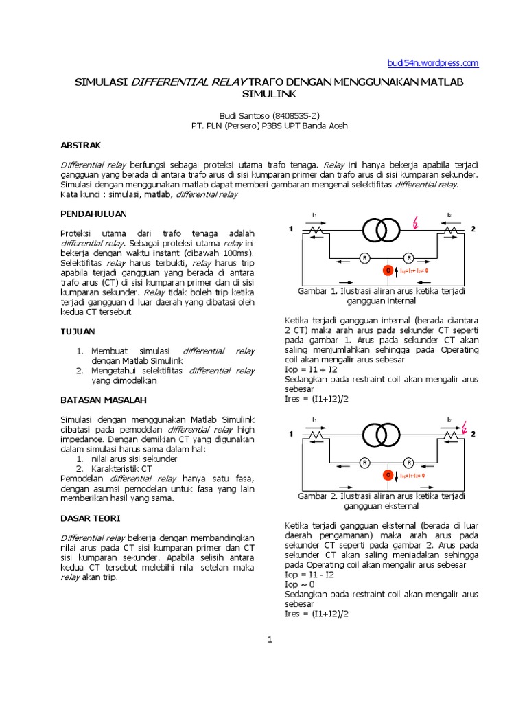 Simulasi Differential Relay Trafo Dengan Menggunakan Matlab Simulink ...