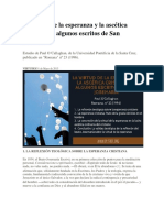 La Virtud de La Esperanza y La Ascética Cristiana en Algunos Escritos de San Josemaría
