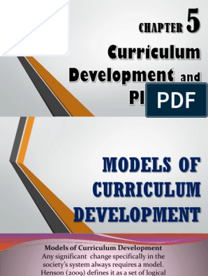 Chapter 5 Curriculum Development And Planning Curriculum Goal