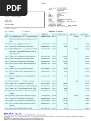 Monu Pandey Statement Debits And Credits Financial Services