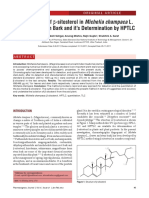 TLC Detection of Β-sitosterol in Michelia Champaca L.