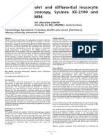 Estimated PLT & Leucocyte Counts by Microscopy, Sysmex XE-2100 & Cellavision DM96 PDF