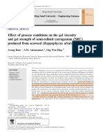 Effect of Process Conditions On Gel Viscosity and Gel Strength