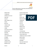 Pathology Medical Terms For Assessments