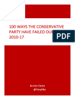 100 Ways The Conservative Party Have Failed Our NHS, 2010-17