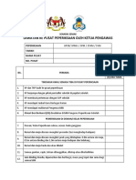 Senarai Semak Lawatan Pusat Oleh Ketua Pengawas