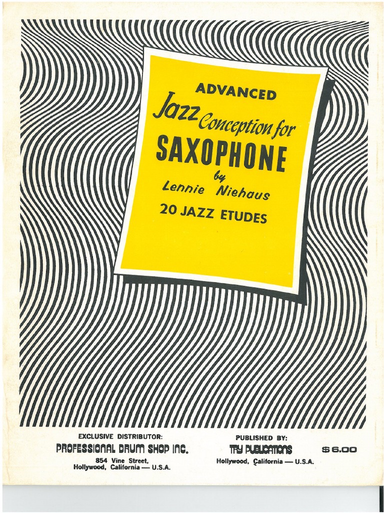 Advanced Jazz Conception For Saxophone Lennie Niehaus PDF