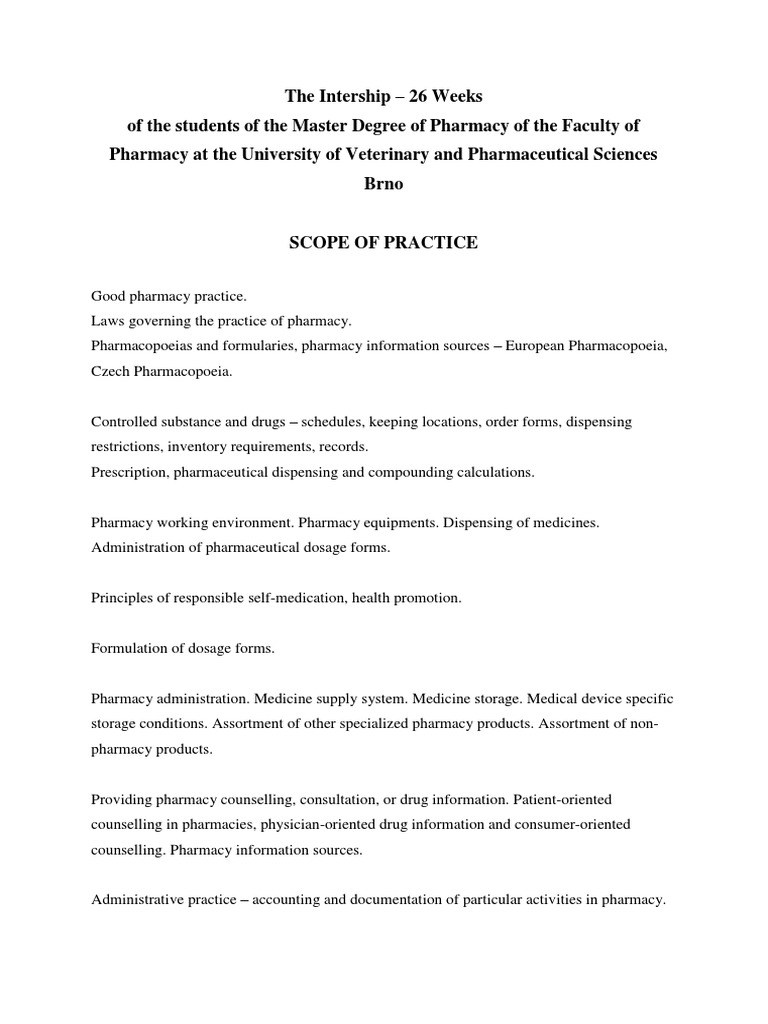 Scope of Practice Pharmacy Pharmaceutical Drug