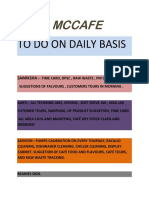 To Do On Daily Basis: Mccafe