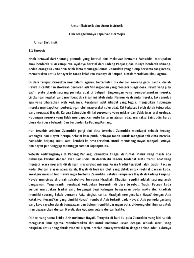 Resensi Tenggelamnya Kapal Van Der Wijck