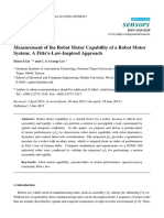 Sensors: Measurement of The Robot Motor Capability of A Robot Motor System: A Fitts's-Law-Inspired Approach