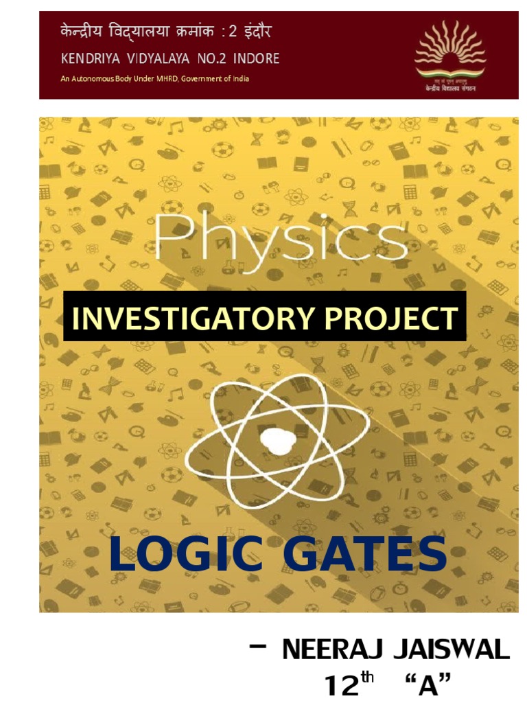 Physics Investigatory Project On Logic Gates PDF Digital