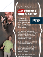 Comedy For A Cause: Saturday, November 20th 6:30pm-9:00pm at e Watson at e Watson Building