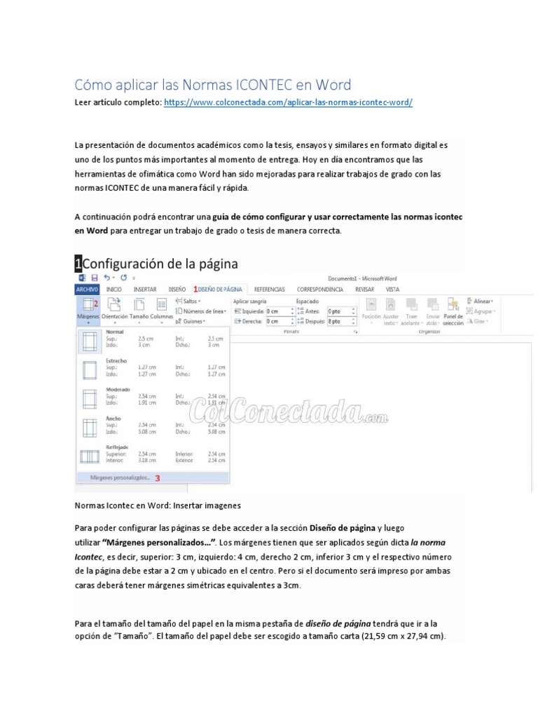 Cómo Aplicar Las Normas ICONTEC en Word | Formato de Documento Portable ...